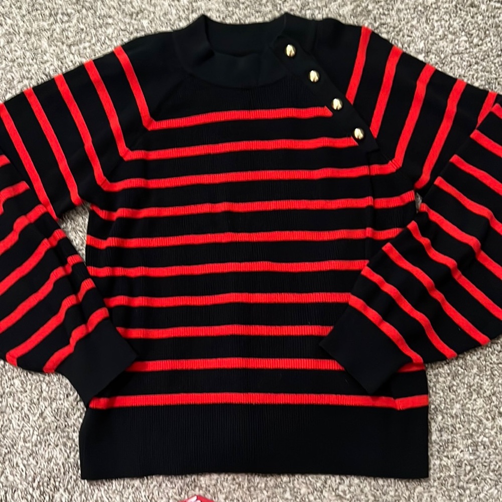 Red and black sweater